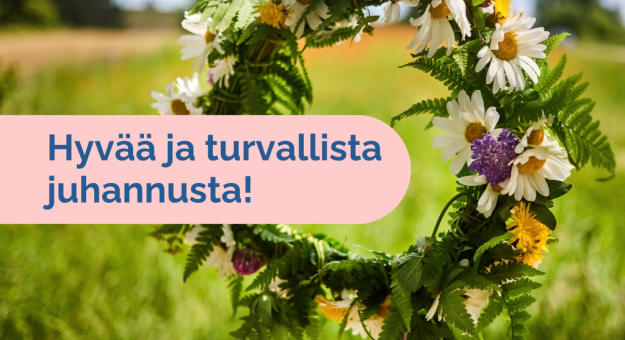 Palvelemme juhannuksena sunnuntain aukioloaikojen mukaisesti