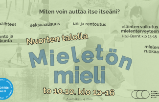 Mieletön mieli -tapahtuma 10.10. Jyväskylän Nuorten talolla