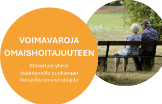 Etävertaisryhmä omaishoitajille - julistekuva.