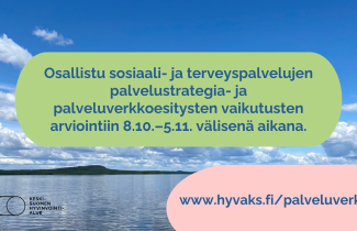 Sosiaali- ja terveyspalveluiden palvelustrategia ja palveluverkko 