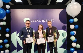 Kuvassa ylilääkärit Tuomo Kyrönlahti, Johanna Tuukkanen ja Ville Mäki