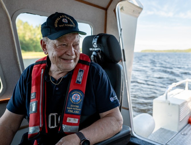 Seppo Lappalainen aluksen kyydissä