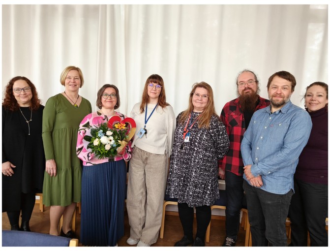 Sivi Talvensola sai keskiviikkona 13.5.2026 "Hyvä harkkaohjaus sosiaalityössä" -tunnustuksen.