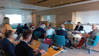 Keski-Suomen hyvinvointialueen aluehallitus kokouksessaan syyskuussa 2023.