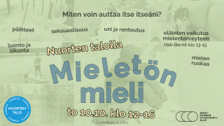 Mieletön mieli -tapahtuma 10.10. Jyväskylän Nuorten talolla