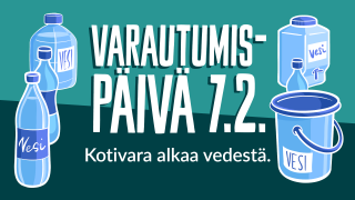 Teksti: Varautumispäivä 7.2. - Kotivara alkaa vedestä