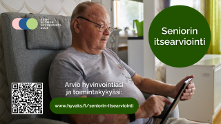Seniorin itsearvioinnin voi tehdä osoitteessa hyvaks.fi/seniorin-itsearviointi
