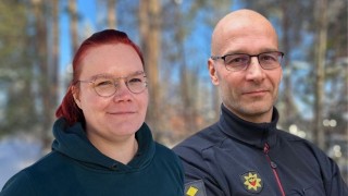 Saana Kaisanlahti ja Mikko Thusberg työskentelevät esihenkilöinä Keski-Suomen hyvinvointialueella.